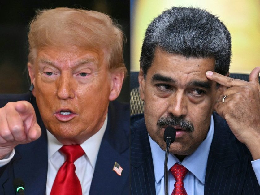 afp-jim-watson-mostra-o-presidente-dos-eua-donald-trump-e-em-washington-dc-em-9-de-julho-de-2025-e-o-presidente-venezuelano-nicolas-maduro-d-em-caracas-em-31-de-julho-de-2024.